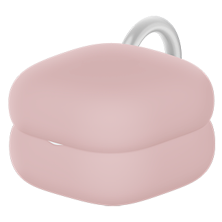 Estojo de carregamento dos LinkBuds Fit com uma capa rosa.