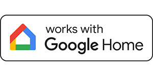 Logótipos de works with Ok Google e works with alexa