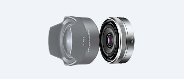 SONY SEL16F28 (E16mm F2.8)、VCL-ECU2 セット Conversor para ultragrande angular | VCL-ECU2 | Sony Portugal