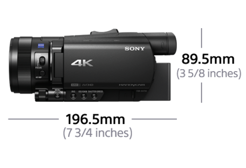 Câmara de vídeo 4K HDR com AF híbrido e rápido | Câmara de vídeo