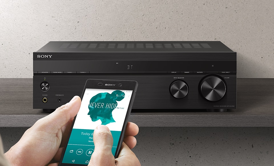 Recetor estéreo com entrada Phono e conetividade Bluetooth® | STR